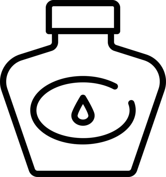 Ink Bottle Simple Illustration — Stock Vector