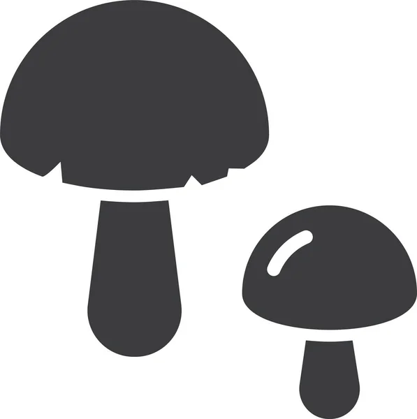 Pilz Web Symbol Einfache Illustration — Stockvektor