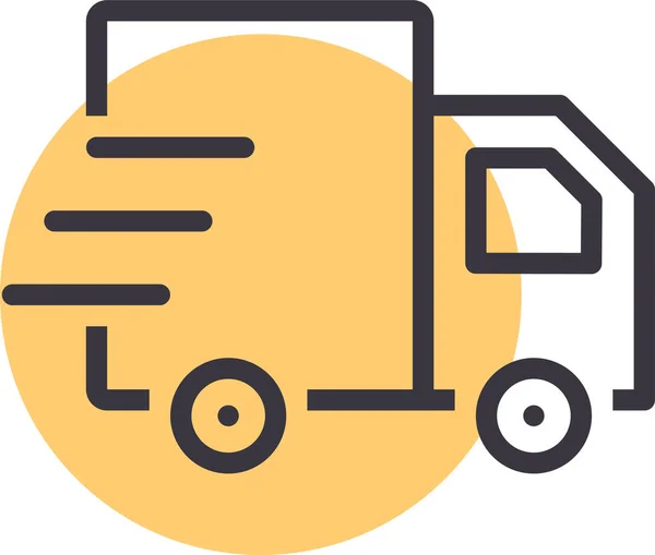 Delivery Truck Simple Illustration — Stock Vector