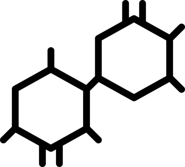 Molekül Web Symbol Einfache Illustration — Stockvektor