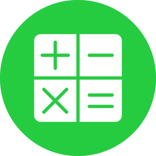 Vector Illustration Modern Lack Icon Calculator — Stock Vector