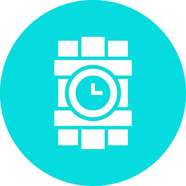 Reloj Icono Vector Ilustración — Vector de stock