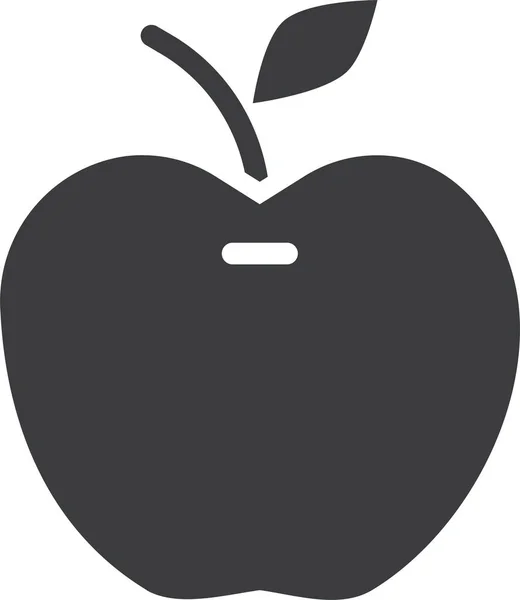 Pomme Icône Web Illustration Simple — Image vectorielle