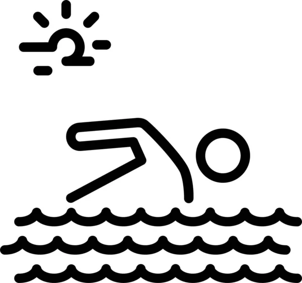 Schwimmbad Webikone — Stockvektor
