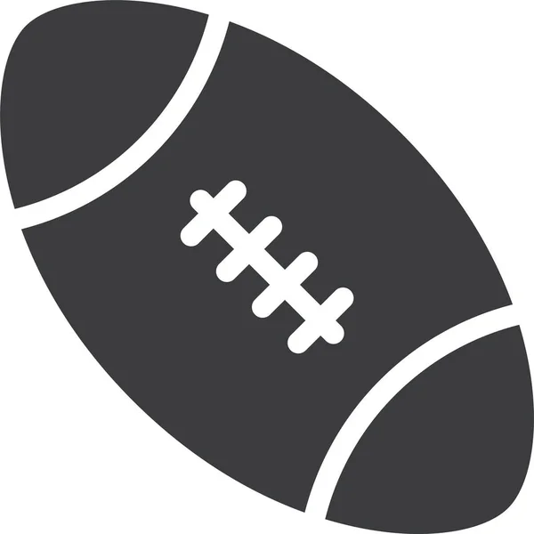 Palla Rugby Design Semplice — Vettoriale Stock