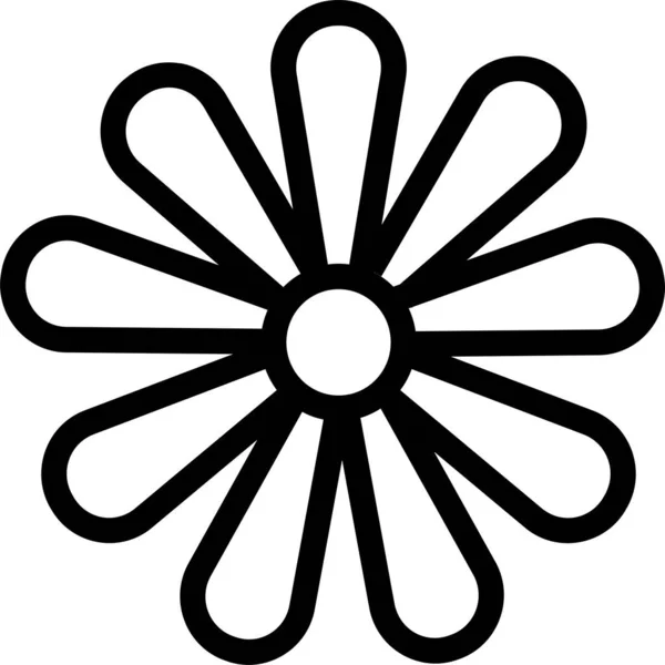 Květinový Web Ikona Jednoduchá Ilustrace — Stockový vektor