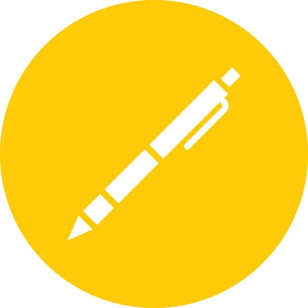 Bleistift Symbol Vektorillustration Flacher Designstil — Stockvektor