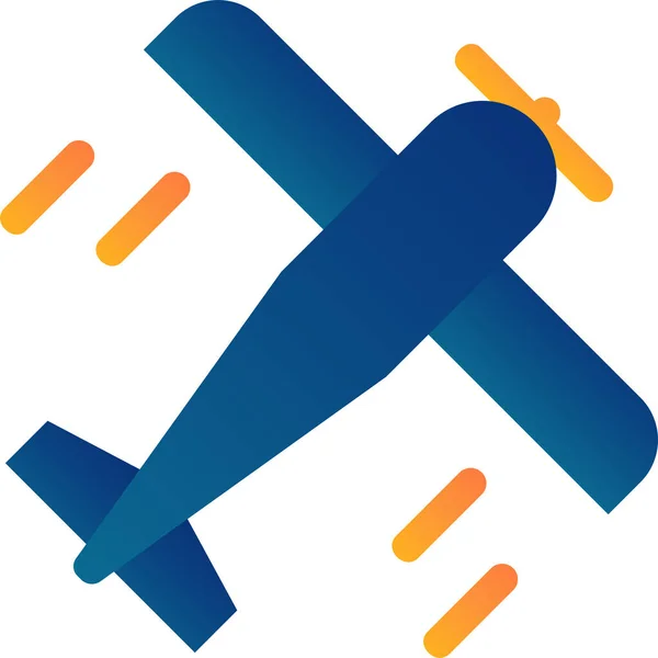 Flugzeug Web Symbol Einfache Illustration — Stockvektor