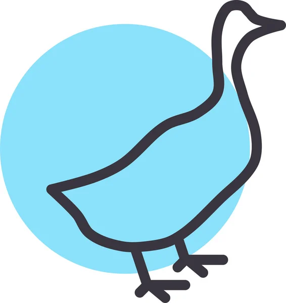 Duck Web Icon Simple Illustration — Stock Vector