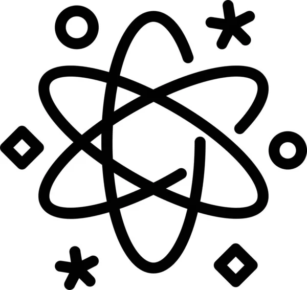 Atom Web Ikon Egyszerű Tervezés — Stock Vector