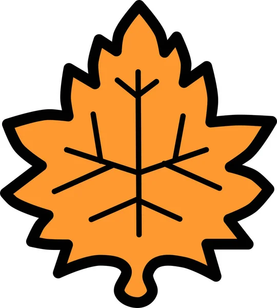 Maple Leaf Web Icon Simple Illustration — Stock Vector