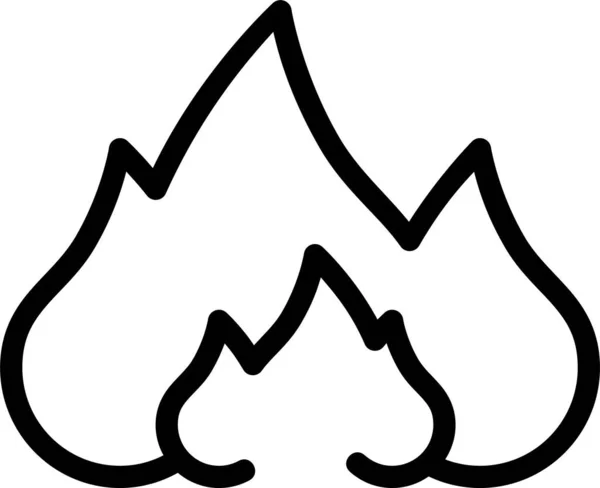 Feuer Web Symbol Einfache Illustration — Stockvektor