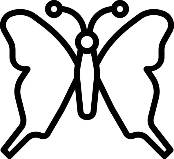 Mariposa Icono Web Ilustración Simple — Vector de stock