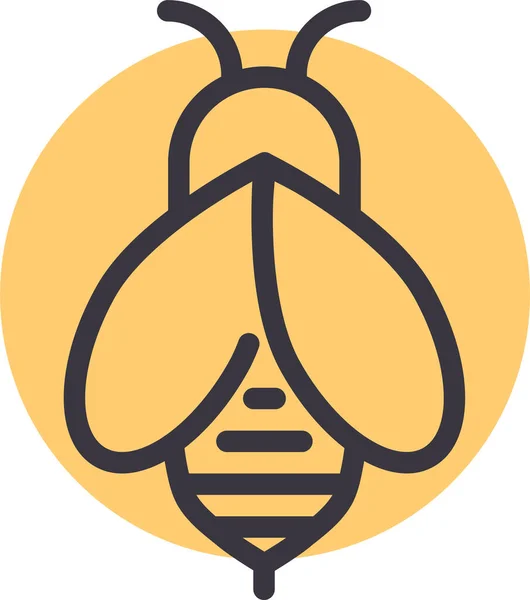 Abeja Icono Web Ilustración Simple — Vector de stock