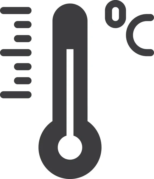 Thermometer Web Icoon Eenvoudige Illustratie — Stockvector