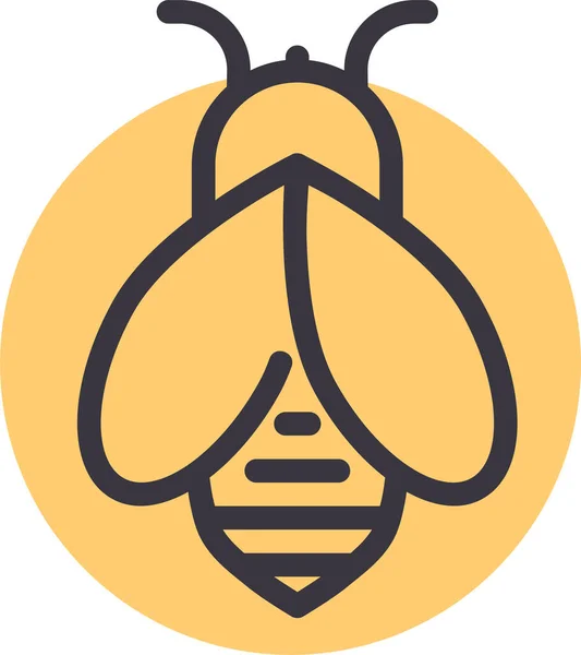 Abeja Icono Web Ilustración Simple — Vector de stock