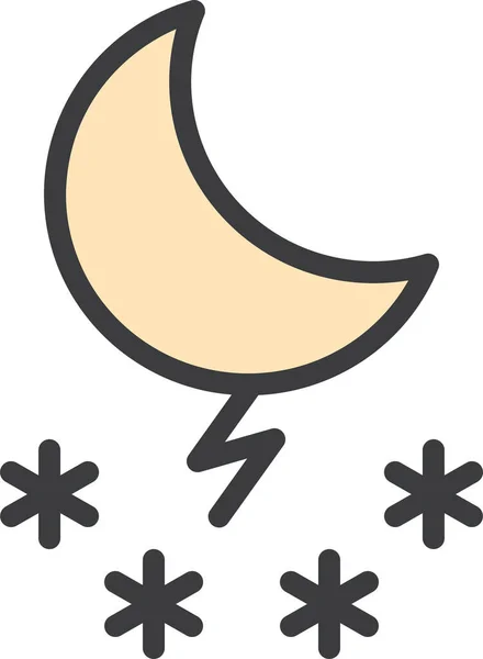 Mond Web Symbol Einfache Illustration — Stockvektor