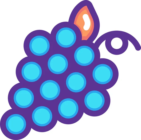 Grapes Icon Vector Illustration — Stock Vector