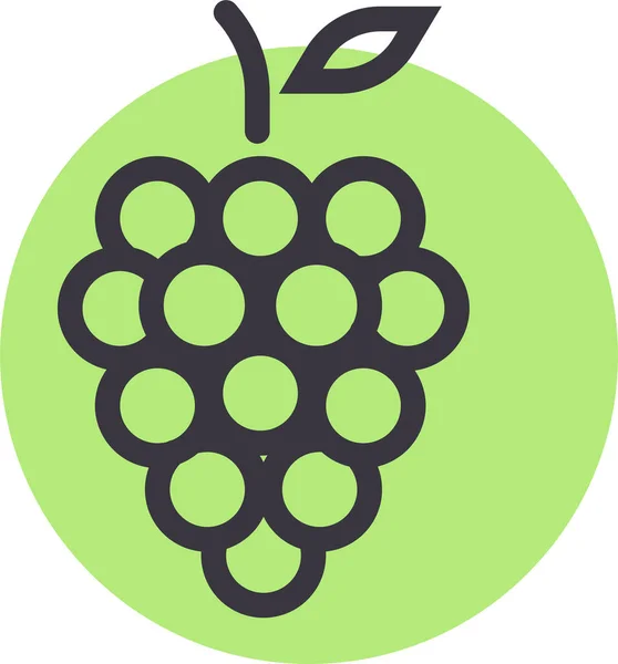 Grapes Icon Vector Illustration — Stock Vector