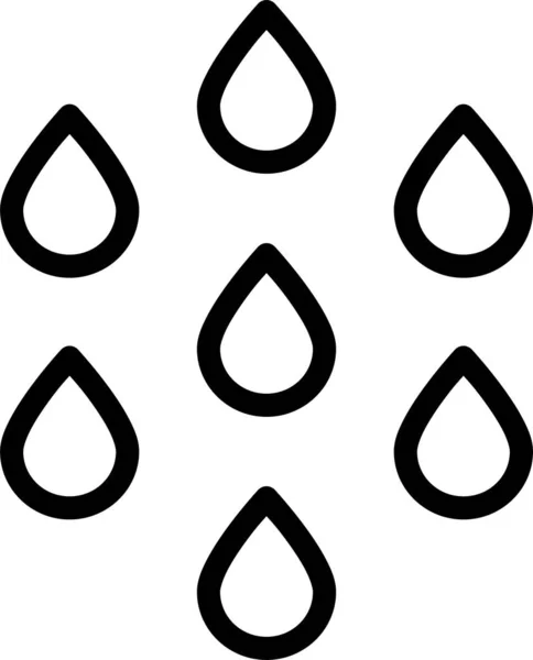 Waterdruppel Eenvoudige Illustratie — Stockvector