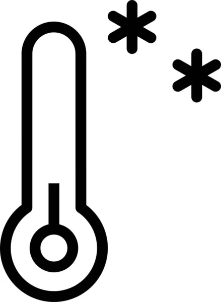 Thermometer Web Icoon Eenvoudig Ontwerp — Stockvector