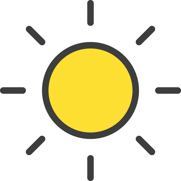 Sun Web Icon Simple Illustration — Stock Vector