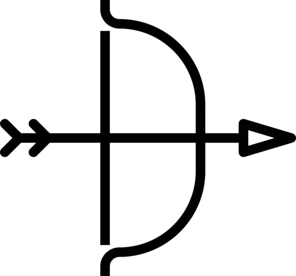 Стрільба Лука Веб Значок Проста Векторна Ілюстрація — стоковий вектор