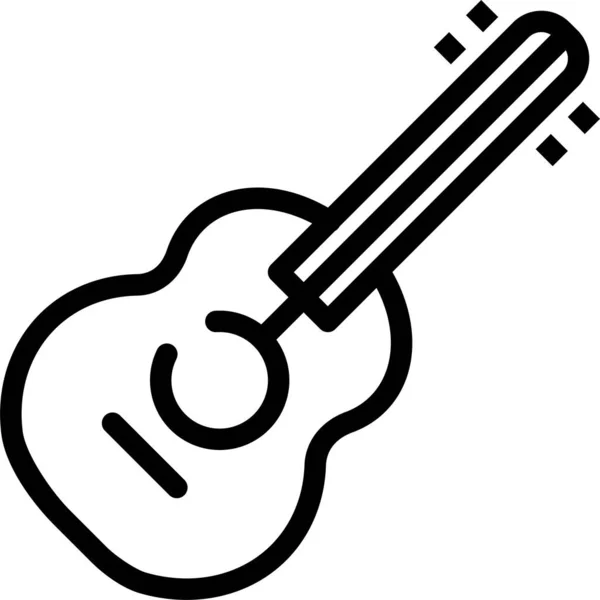 Guitarra Icono Web Diseño Simple — Archivo Imágenes Vectoriales