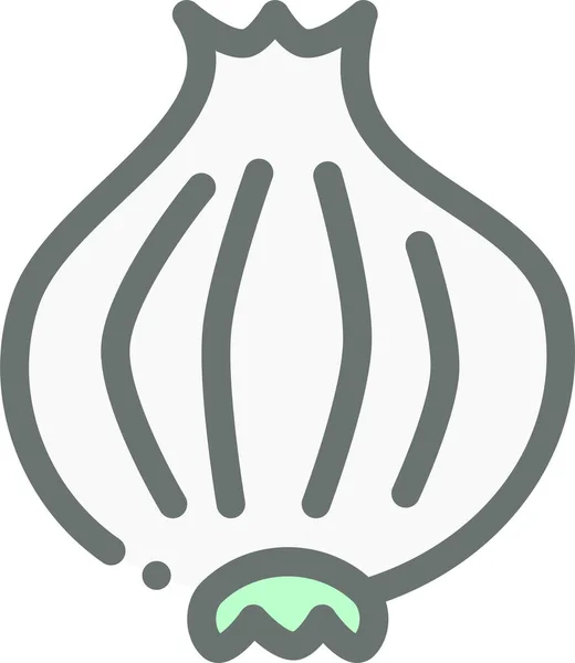 Cebolla Icono Web Ilustración Simple — Vector de stock