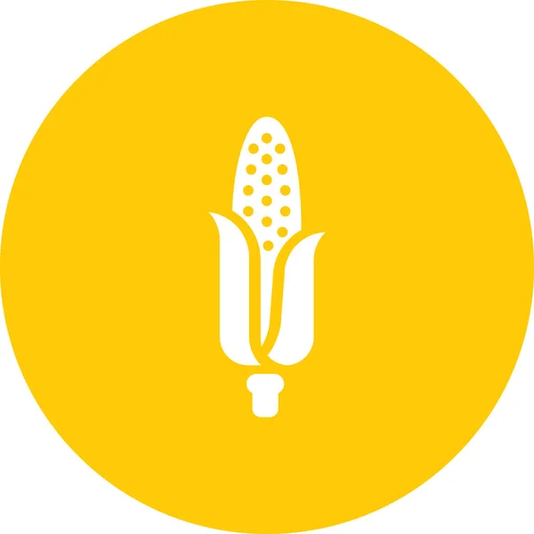 Kukorica Web Ikon Vektor Illusztráció — Stock Vector