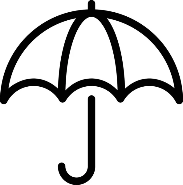Ett Paraply Webb Ikon Enkel Design — Stock vektor