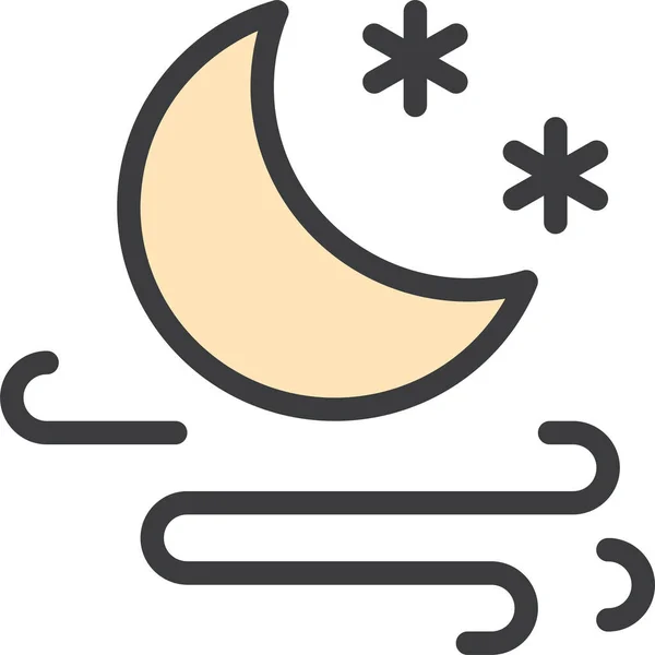 Місяць Веб Іконка Проста Ілюстрація — стоковий вектор