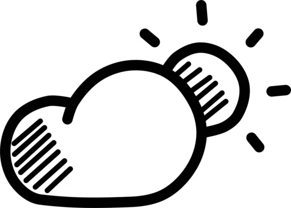 多云的天气简单的设计 — 图库矢量图片