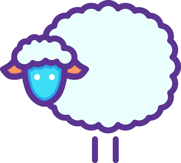 Sheep Web Icon Simple Illustration — Stock Vector