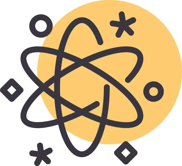 Atomo Icona Web Semplice Illustrazione — Vettoriale Stock