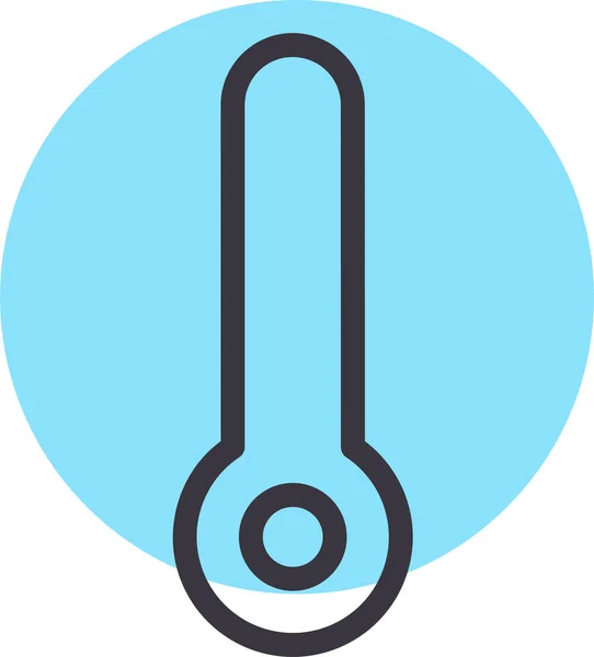 Thermometer Web Icoon Eenvoudig Ontwerp — Stockvector