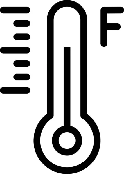 Termometr Ikona Web Prosta Konstrukcja — Wektor stockowy