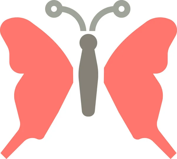 Mariposa Icono Web Ilustración Simple — Vector de stock