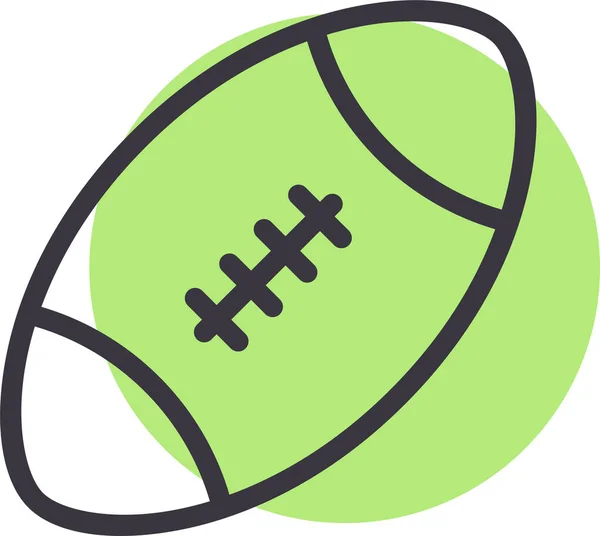 Rugby Ball Einfache Illustration — Stockvektor