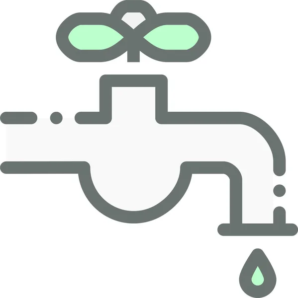 Wasserhahn Einfache Illustration — Stockvektor