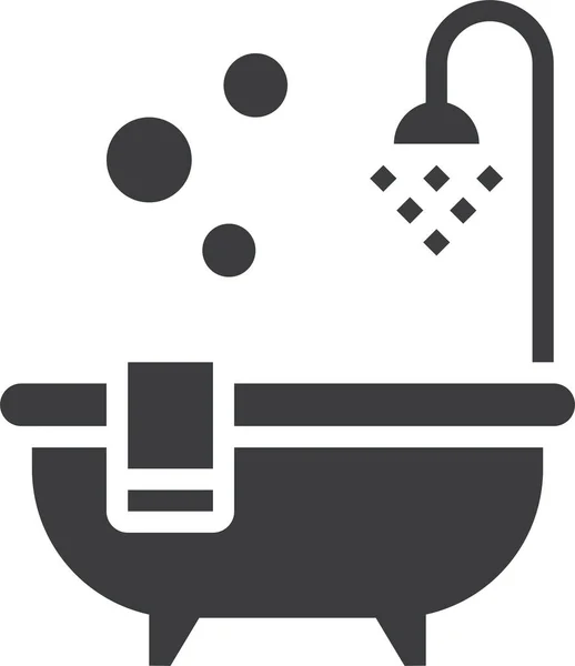 Dusche Web Ikone Einfaches Design — Stockvektor