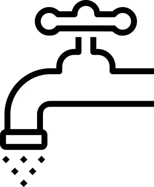 Wasserhahn Web Symbol Einfache Illustration — Stockvektor