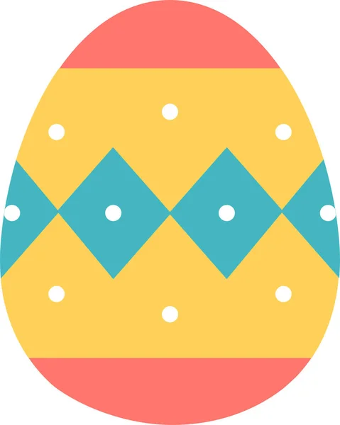 Easter Egg Simple Illustration — Stock Vector