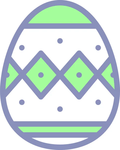 Huevo Pascua Ilustración Simple — Vector de stock