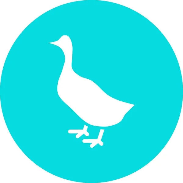 Ilustracja Wektora Ikony Pojedynczego Ptaka — Wektor stockowy
