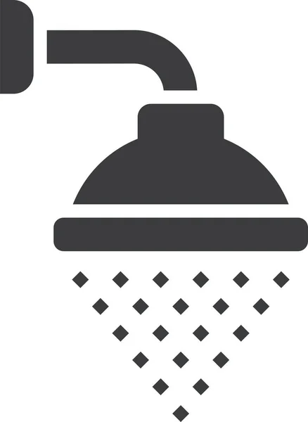 Dusche Web Ikone Einfaches Design — Stockvektor