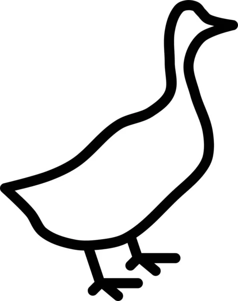 Pato Icono Web Ilustración Simple — Archivo Imágenes Vectoriales