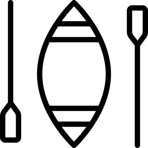 Canoa Icono Web Ilustración Simple — Vector de stock