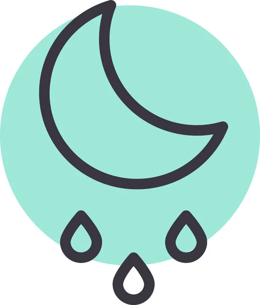 Mond Web Symbol Einfache Illustration — Stockvektor