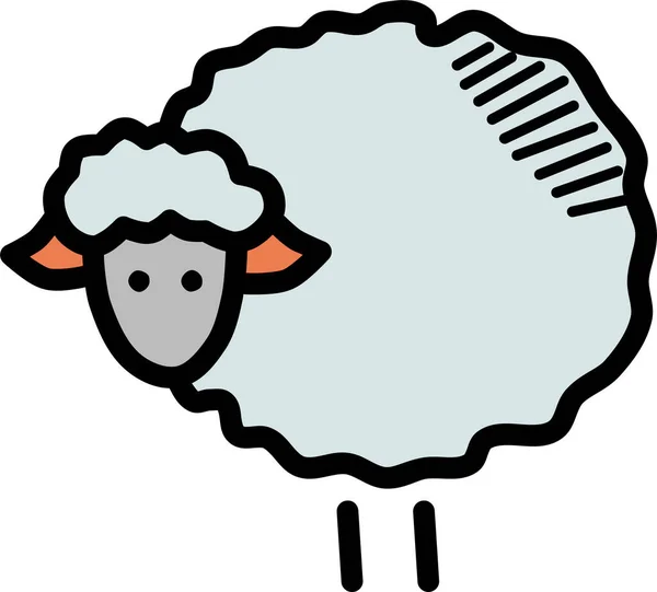 Sheep Web Icon Simple Illustration — Stock Vector